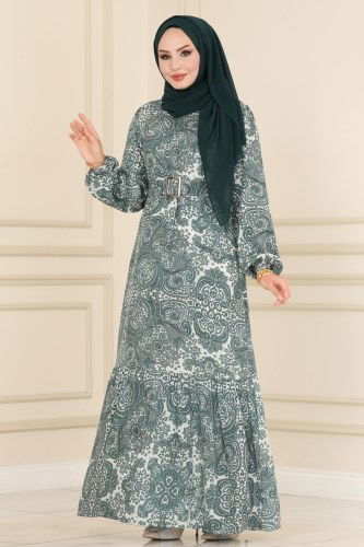 S.V.T. - Dress 2433SVT808 Sea Green