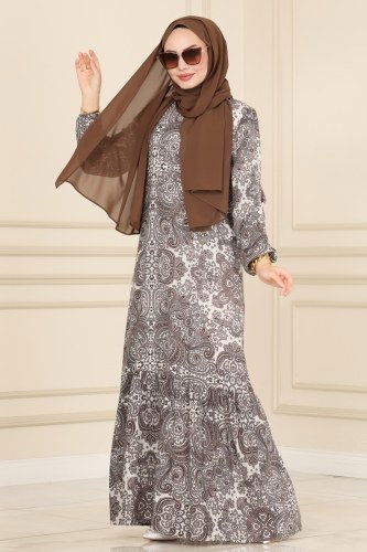 moda selvim 2433SVT808 فيزيون فستان - Thumbnail