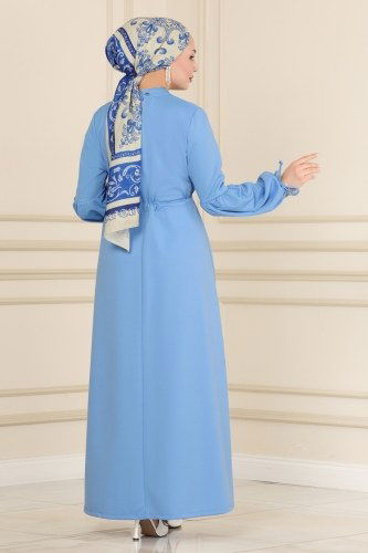 moda selvim Dress 2437SL432 Ice Blue - Thumbnail