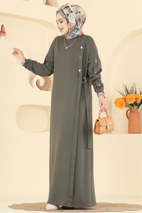 Modaselvim الفساتين الفستان اخضر عفني 2446ANT466