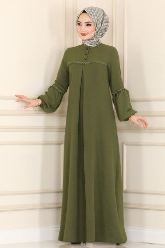 moda selvim 2447SL432 العفني فستان - Thumbnail