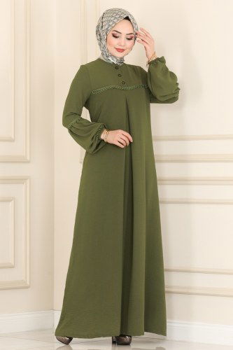 moda selvim 2447SL432 العفني فستان - Thumbnail