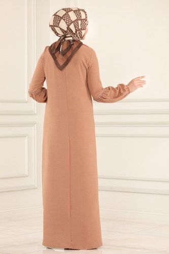 moda selvim 2447SL432 بودرة مع فيزيون فستان - Thumbnail