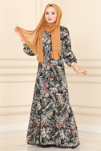 S.V.T. - Dress 2447SVT808 Black