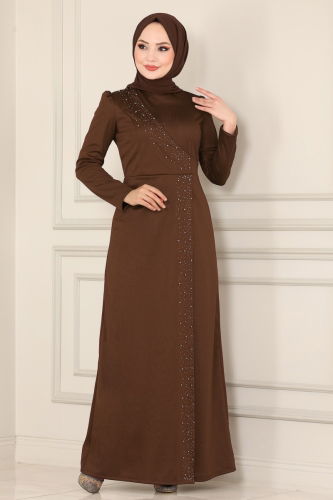 A.S.M.K. - Dress 2459ASMK1074 Brown