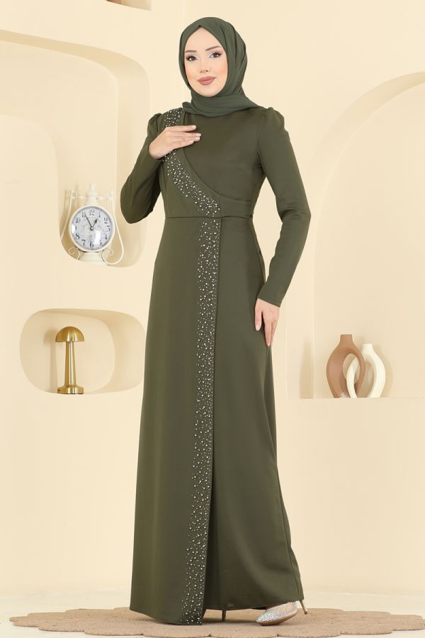 Modaselvim EVENING DRESSES Dress 2459ASMK1074 Khaki