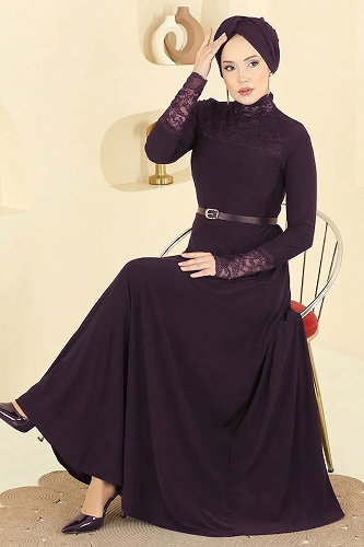 moda selvim الفستان توتي 2460ANT466 - Thumbnail