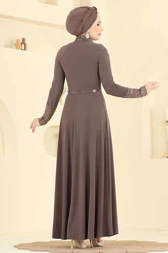 moda selvim Dress 2460ANT466 Dark Vision - Thumbnail