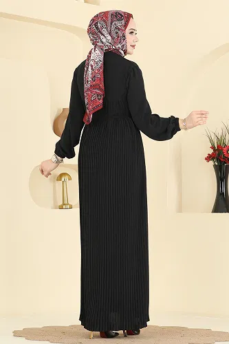 moda selvim Dress 2465MSZ1172 Black - Thumbnail