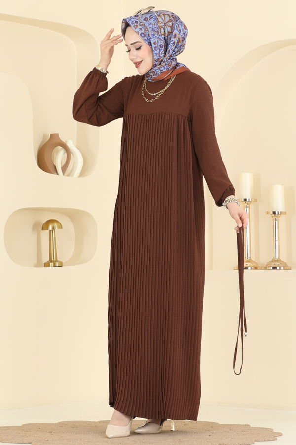 Modaselvim Dress Dress 2465MSZ1172 Brown
