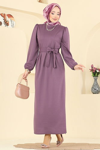 moda selvim Dress 25008UKB139 Rose Dried - Thumbnail