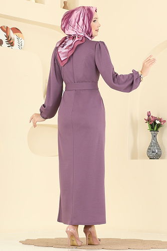 moda selvim Dress 25008UKB139 Rose Dried - Thumbnail