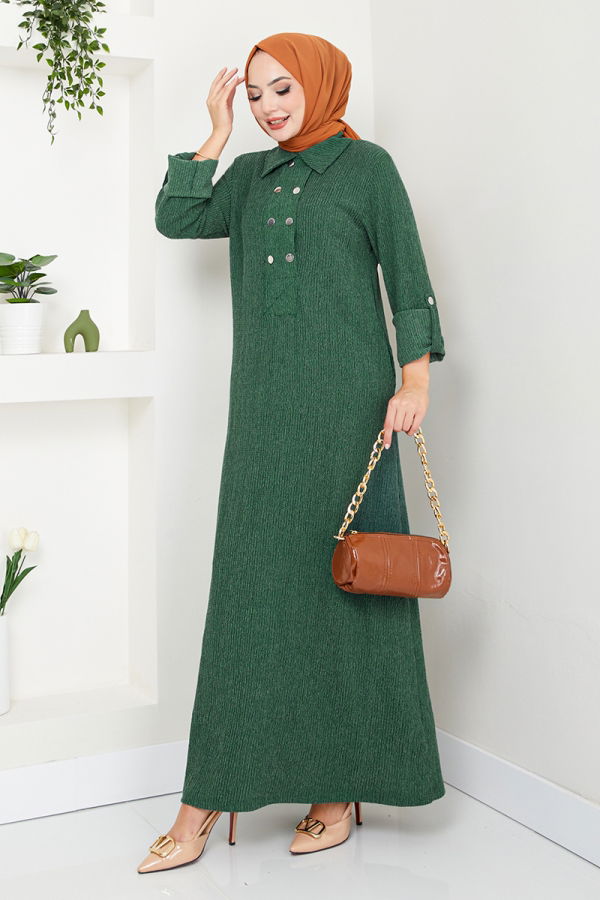 Modaselvim NET 20%+20% DISCOUNT IN THE CARD DRESS 2501HBS932-M Emerald