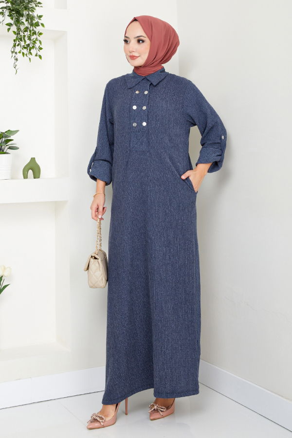 Modaselvim NET 20%+20% DISCOUNT IN THE CARD DRESS 2501HBS932-M Indigo