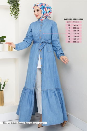 MRV M.T.S. - الفستان جينز فاتح 25022MTS1095-M