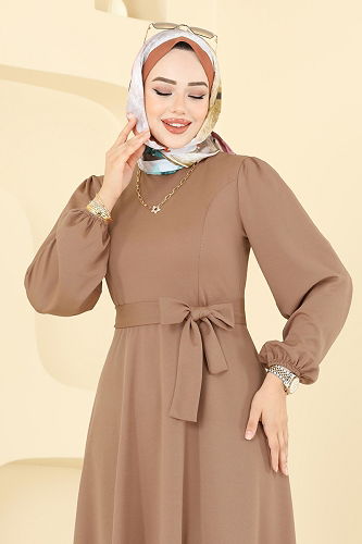 moda selvim الفستان لاتيه 25029UKB139 - Thumbnail