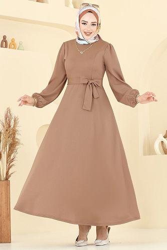 moda selvim الفستان لاتيه 25029UKB139 - Thumbnail