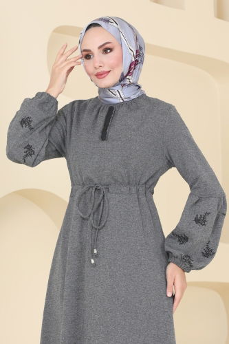 moda selvim Dress 2541SL432 Gray - Thumbnail