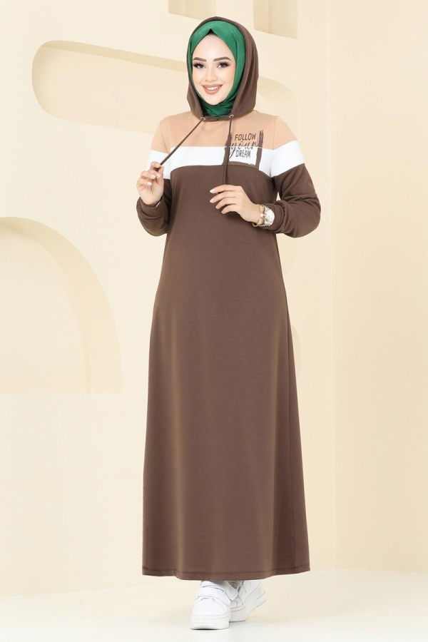 Dress 2564SL432 Brown - 2