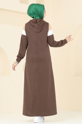 moda selvim Dress 2564SL432 Brown - Thumbnail