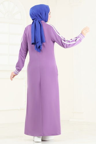 moda selvim Dress 2573SL432 Lilac - Thumbnail