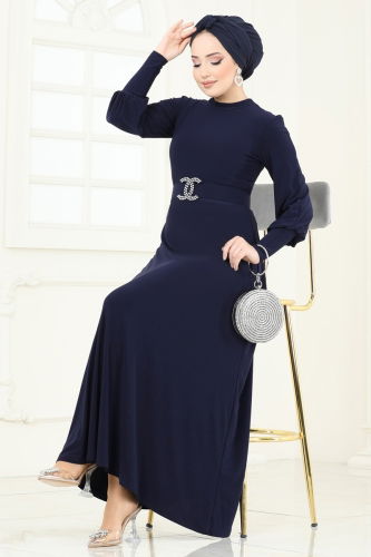 M.E.Y. - Dress 2575MEY846 Navy Blue