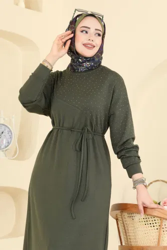 E.R.K. - Dress 2604ERK1158 Khaki