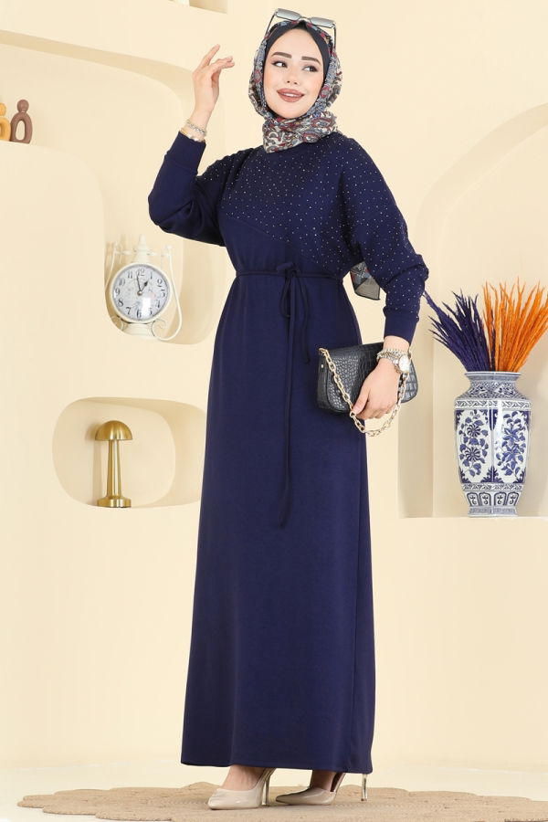Modaselvim Dress Dress 2604ERK1158 Navy Blue