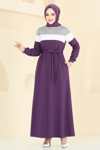 S.L. - Dress 2614SL432 Gray&Purple