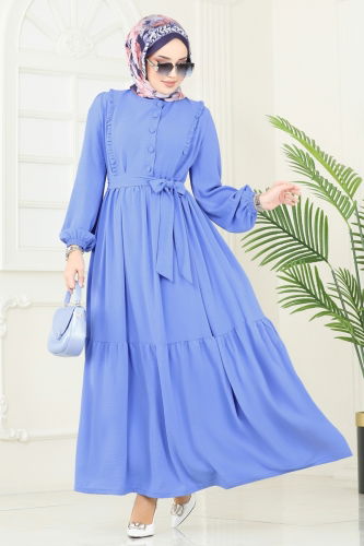 moda selvim الفستان أزرق 2629SL432 - Thumbnail