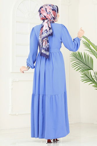 moda selvim الفستان أزرق 2629SL432 - Thumbnail