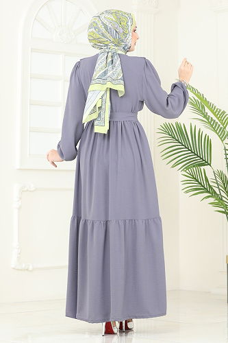 moda selvim Dress 2629SL432 Gray - Thumbnail