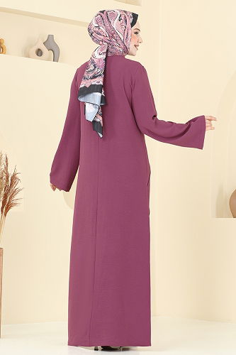 moda selvim Dress 2650SL432 Dark Rose Dusky - Thumbnail