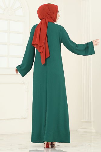 moda selvim الفستان زيتي 2650SL432 - Thumbnail