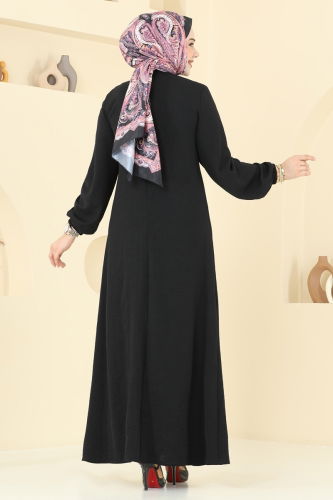 moda selvim Dress 2651SL432 Black - Thumbnail