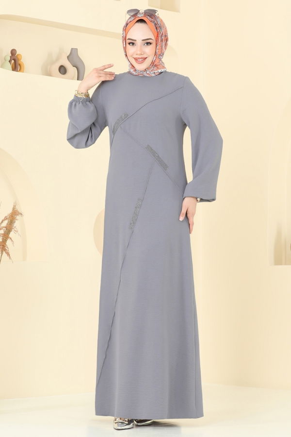 Modaselvim NET 20%+20% DISCOUNT IN THE CARD Dress 2651SL432 Gray