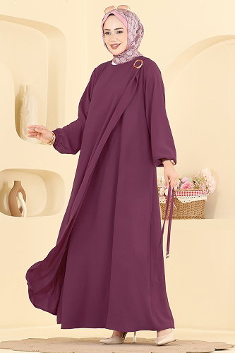moda selvim الفستان توتي فاتح 2661MSZ1172 - Thumbnail