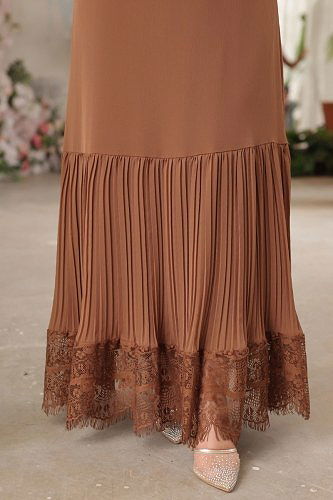 moda selvim Dress 2661NVN696 Light Tan - Thumbnail