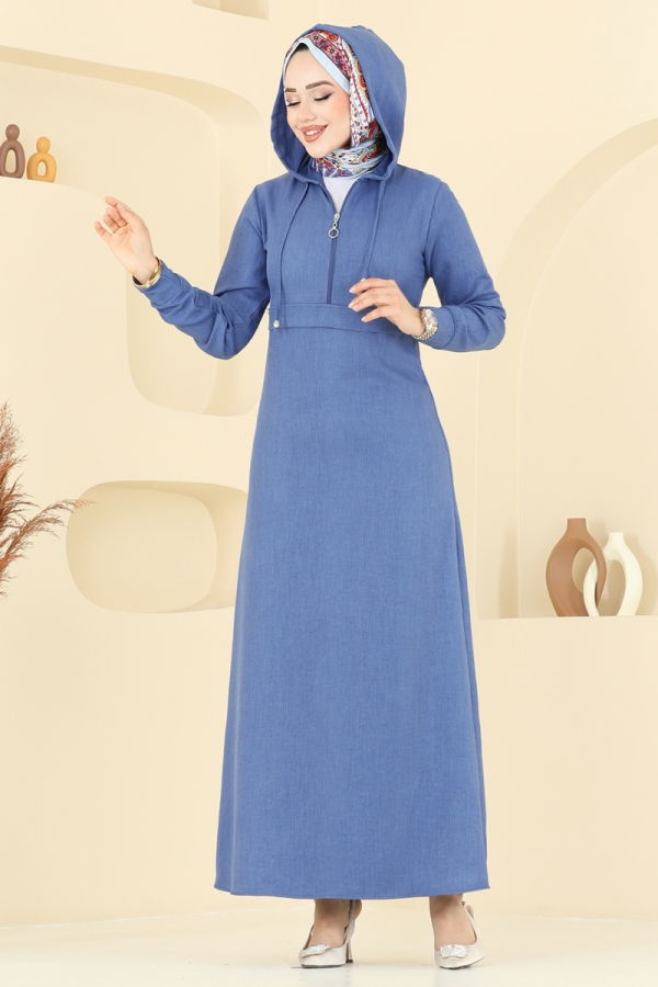 Modaselvim خصم صافٍ20%+20% في سلة التسوق الفستان ازرق 2679SL432