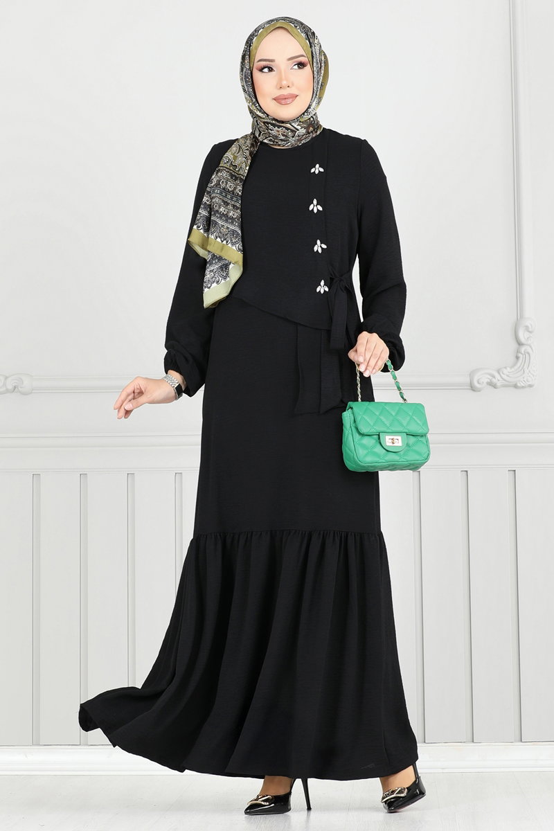 Dress 2680SL432 Black - Moda Selvim