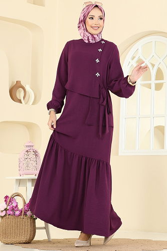 moda selvim الفستان توتي 2680SL432 - Thumbnail