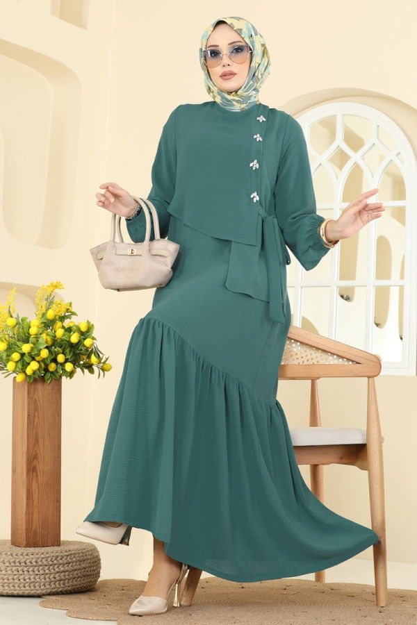 Modaselvim Dress Dress 2680SL432 Dark Mint