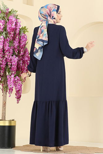 moda selvim الفستان كحلي 2680SL432 - Thumbnail