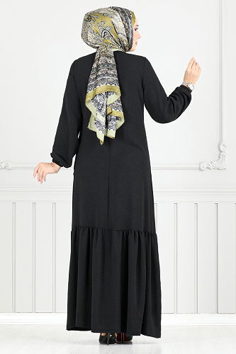 moda selvim Dress 2680SL890-M Black - Thumbnail