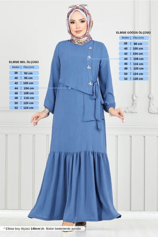 Modaselvim الفساتين الفستان ازرق 2680SL890-M