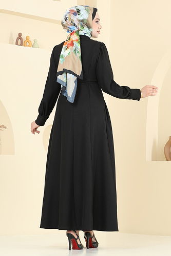moda selvim Dress 2705SL432 Black - Thumbnail