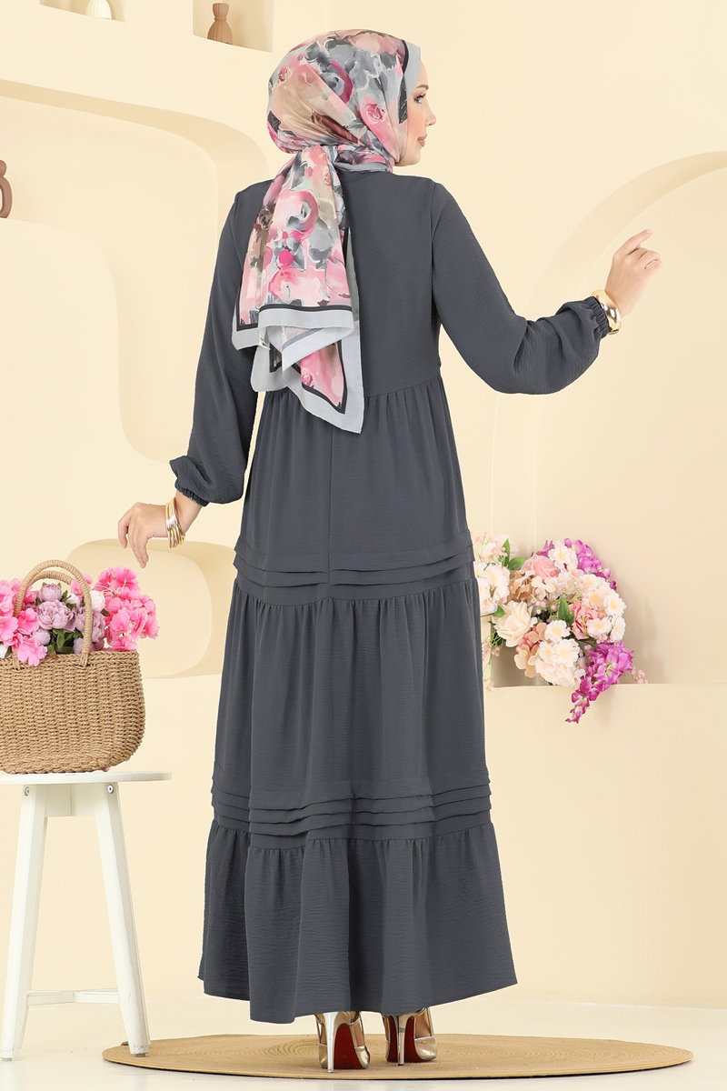 Dress 2733SL432 Anthracite - Moda Selvim