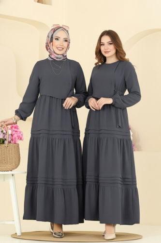 S.L. - الفستان رمادي غامق 2733SL432