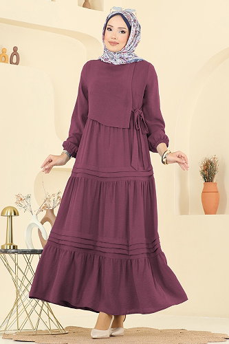 moda selvim Dress 2733SL432 Dark Rose Dusky - Thumbnail