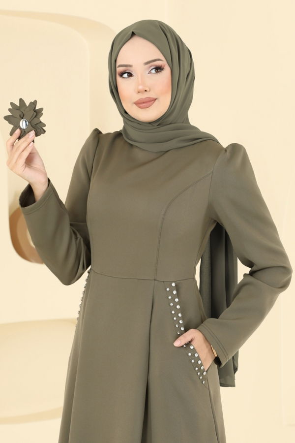 Modaselvim الفساتين الفستان اخضر عفني 2741SL432